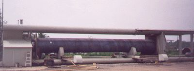 Installation de conduite en acier spiralé